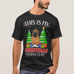 Camiseta Estos Son Mis Navidades Pajama Mastiff Perro Xmas 