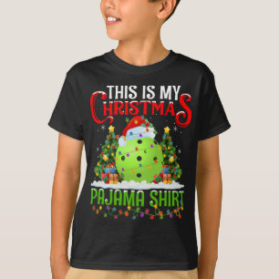 Camiseta Estos son mis Navidades Pajama Pickleball Navidade