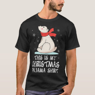 Camiseta Estos Son Mis Navidades Pajama Polar Oso Gracioso 