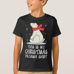 Camiseta Estos Son Mis Navidades Pajama Polar Oso Gracioso