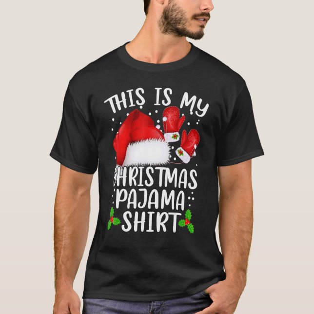 Camiseta Estos son mis Navidades Pajama Santa Boys Niños Ho (Anverso)