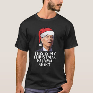 Camiseta Estos son mis Navidades Pajama Santa Hat Joe Biden