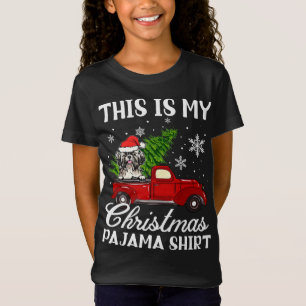 Camiseta Estos son mis Navidades Pajama Santa Hat Red Truck