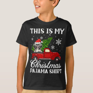 Camiseta Estos son mis Navidades Pajama Santa Hat Red Truck