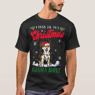 Camiseta Estos son mis Navidades Pajama Shiba Inu Perro