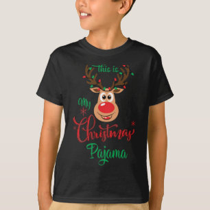 Camiseta Estos son mis Navidades Pajama Shirt Graciosos Ren