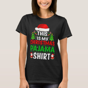 Camiseta Estos Son Mis Navidades Pajama Shirt Graciosos Xma