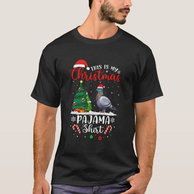 Camiseta Estos son mis Navidades Pajama Shirt Tree Light Xm (Anverso)