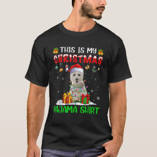 Camiseta Estos son mis Navidades Pajama Shirt Westie Santa 