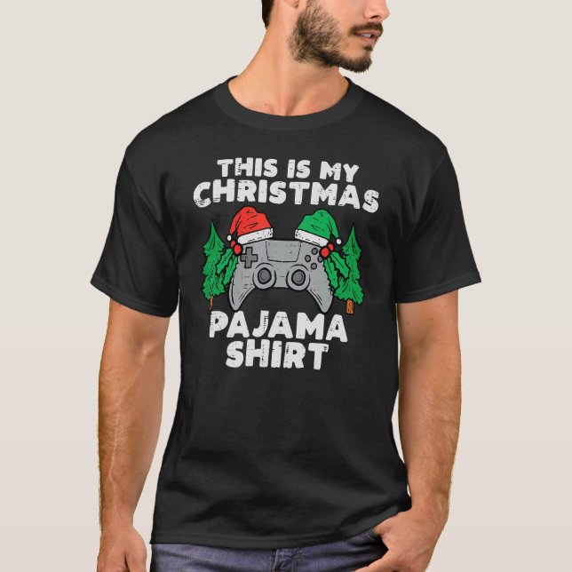 Camiseta Estos son mis Navidades Pajama Videojuegos masculi (Anverso)