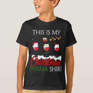 Camiseta Estos son mis Navidades Pajama Wine Lover Xmas Reg