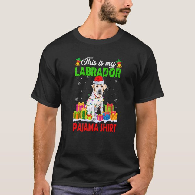 Camiseta Estos son mis Navidades Perro Pajama Labrador (Anverso)