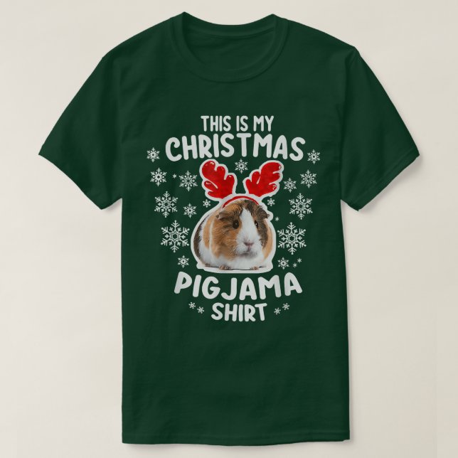 Camiseta Estos son mis Navidades Pigjama Guinea Navidades d (Diseño del anverso)