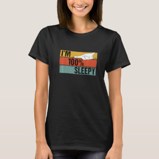 Camiseta Estoy 100 Por Ciento Dormido Chiste Pato Perezoso