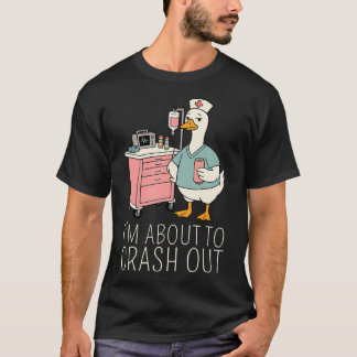 Camiseta ESTOY A PUNTO DE DESMAYARME Enfermera Gansa Divert