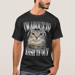 Camiseta Estoy a punto de estrellarme divertido gato mirand