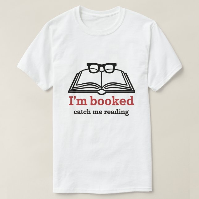 Camiseta Estoy aburrido - Atrápenme leyendo (Diseño del anverso)