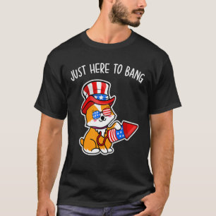 Camiseta Estoy Acá A Bang Corgi Dog 4 De Julio