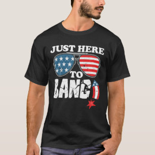 Camiseta Estoy Acá Para Bang Graciosa Bandera Estadounidens