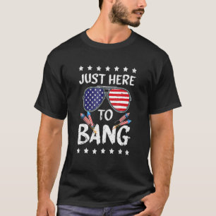 Camiseta Estoy Acá Para Bang Usa Flag Gafas De Sol 4th Of J