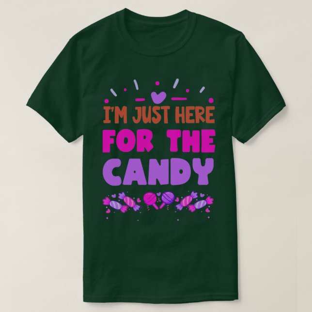 Camiseta Estoy Acá Para El Candy Funny Lover1 (Diseño del anverso)