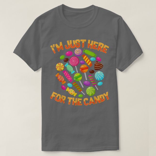 Camiseta Estoy Acá Para El Candy Funny Navidades Pun (Diseño del anverso)