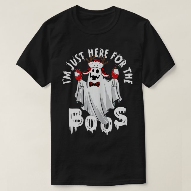 Camiseta Estoy Acá Para El Famoso Halloween De Los Boos (Diseño del anverso)