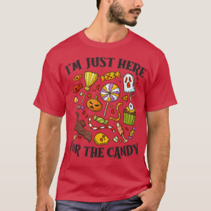 Camiseta Estoy Acá Para Las Mujeres De Halloween De Candy G