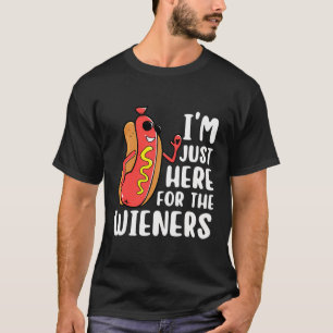 Camiseta Estoy Acá Por La Divertida Comida De Perro Calient