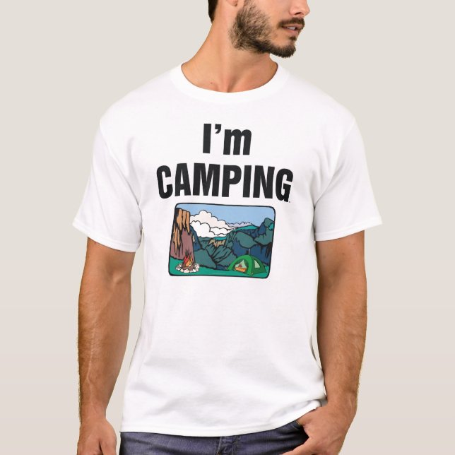 CAMISETA estoy acampando (Anverso)