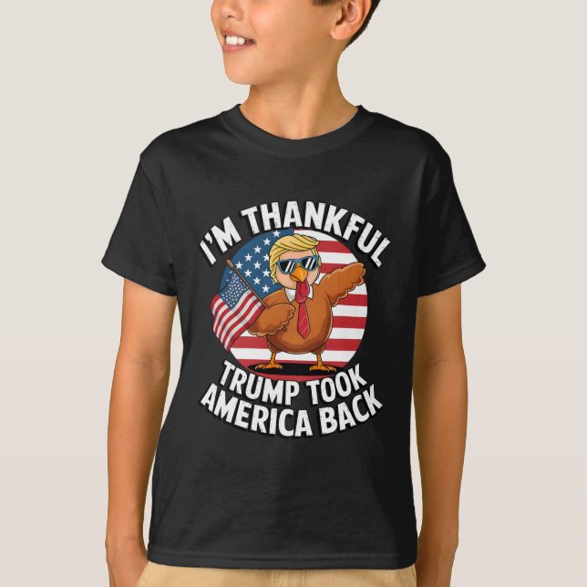 Camiseta Estoy agradecido de que Trump haya recuperado a Es (Anverso)