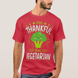 Camiseta Estoy agradecido de ser vegetariano Kawaii Broccol