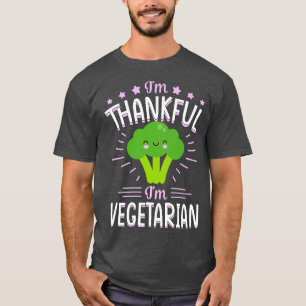 Camiseta Estoy agradecido de ser vegetariano Kawaii Broccol