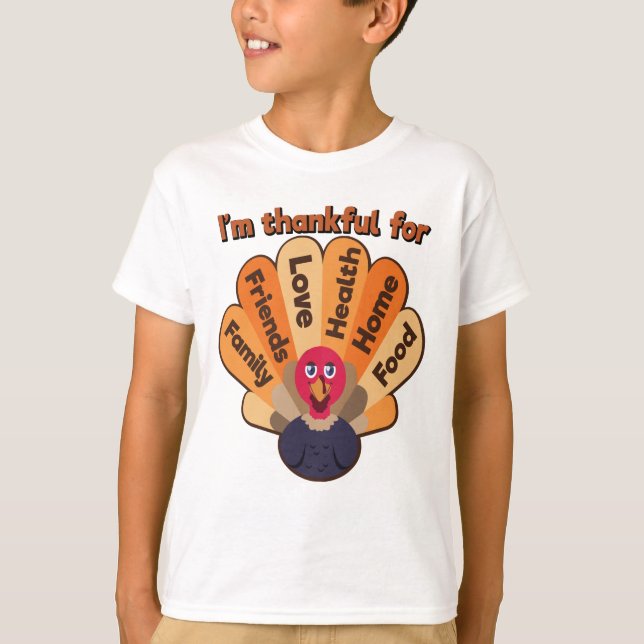 Camiseta Estoy agradecido por el amor de la familia y el dí (Anverso)