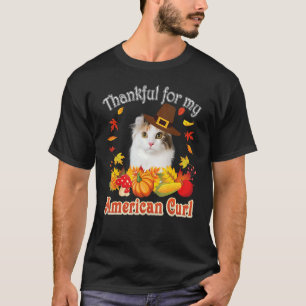 Camiseta Estoy agradecido por el día de gracias de mi gato