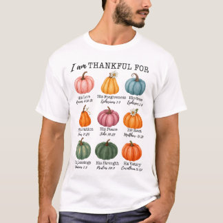 Camiseta Estoy Agradecido Por La Biblia De Calabaza Cristia