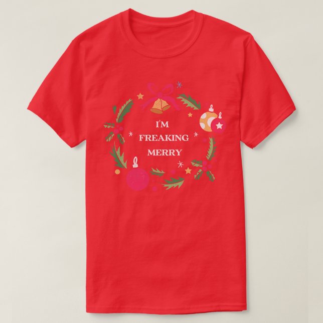 Camiseta Estoy alegre Navidades familiares Tshirt Funny B (Diseño del anverso)