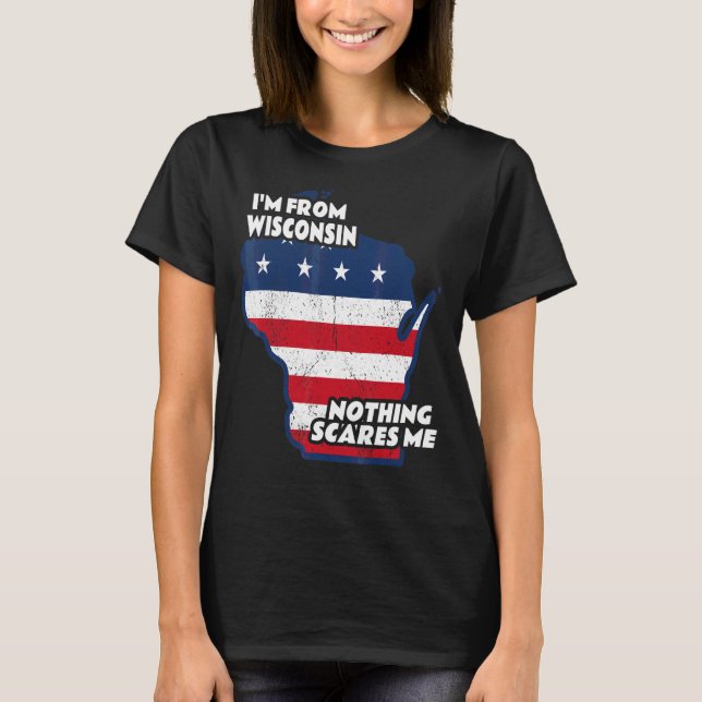 Camiseta Estoy angustiado de Wisconsin State Wi Nothing Sca (Anverso)