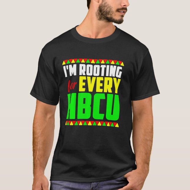 Camiseta Estoy Apoyando Cada Mes De Historia Negra Hbcu Pri (Anverso)