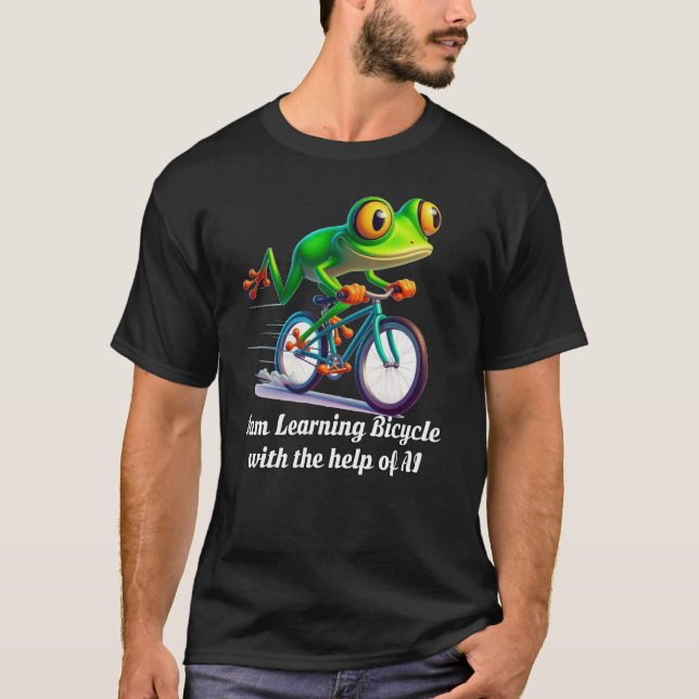 Camiseta Estoy aprendiendo bicicleta con la ayuda de IA (Anverso)