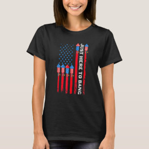 Camiseta Estoy aquí para Bang 4 de julio Fireworks Patrioti