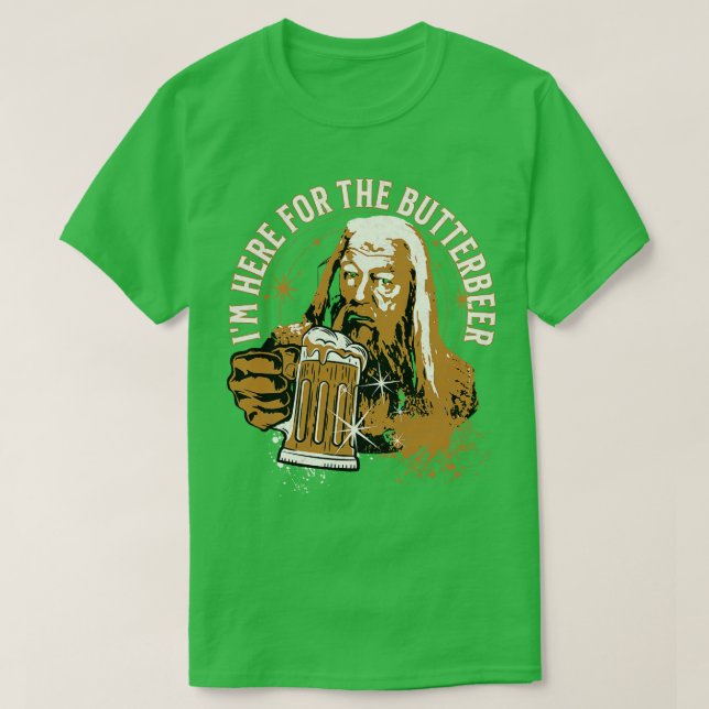 Camiseta Estoy aquí para el Asistente para beber cerveza de (Diseño del anverso)