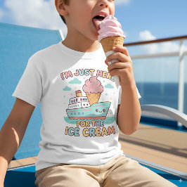 Camiseta Estoy aquí para el crucero de los niños con helado
