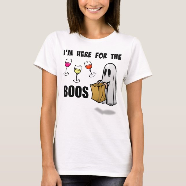 Camiseta Estoy aquí para el fantasma divertido de Halloween (Anverso)