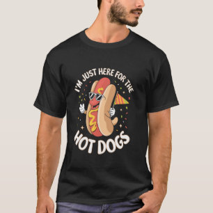 Camiseta Estoy aquí para el Hot Dogs Pun Food Lover
