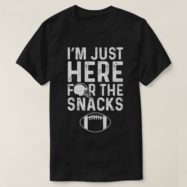 Camiseta Estoy aquí para el partido de fútbol de los Snacks (Diseño del anverso)