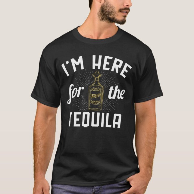Camiseta Estoy aquí para el Tequila Cinco De Drinko (Anverso)