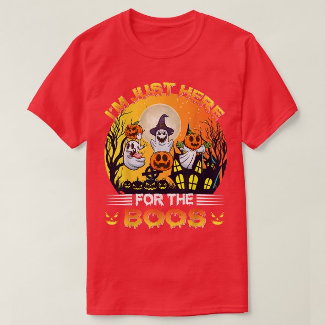 Camiseta Estoy Aquí Para La Fiesta De Boos Ghost Halloween  (Diseño del anverso)