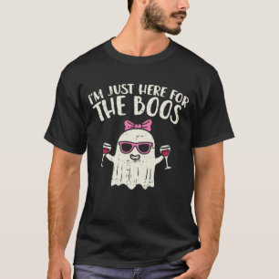 Camiseta Estoy Aquí Para La Halloween De Boos Ghost Wine