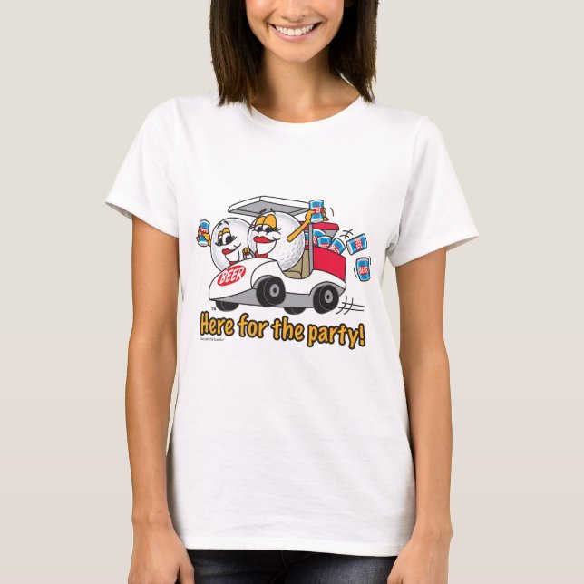 Camiseta Estoy aquí para los chicas del carro de golf del (Anverso)